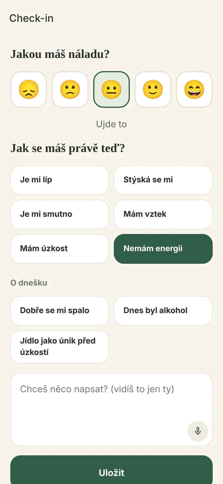Emoční check-in