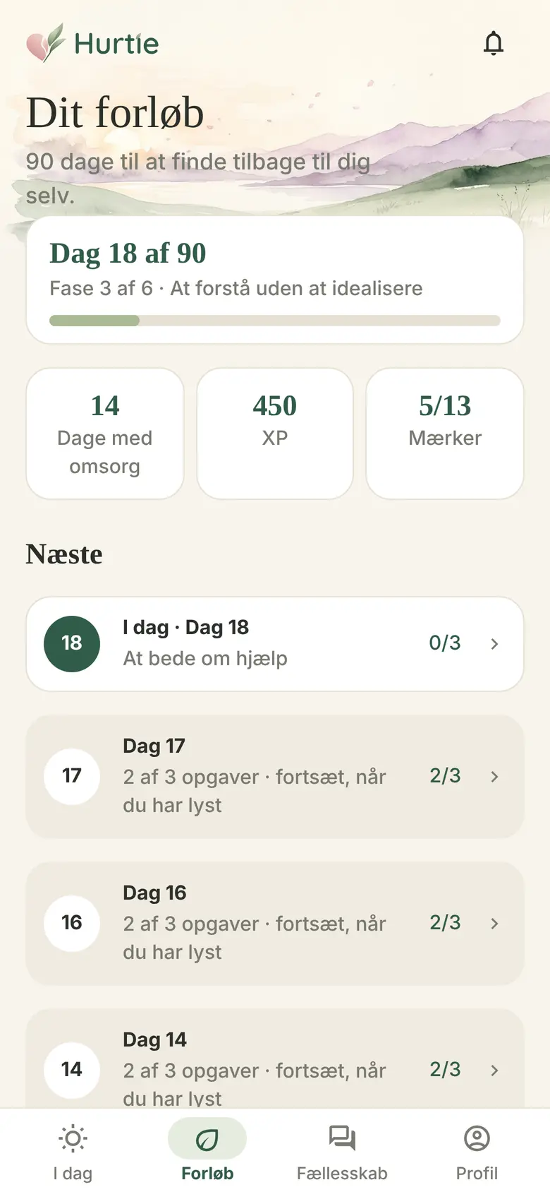 Dine fremskridt