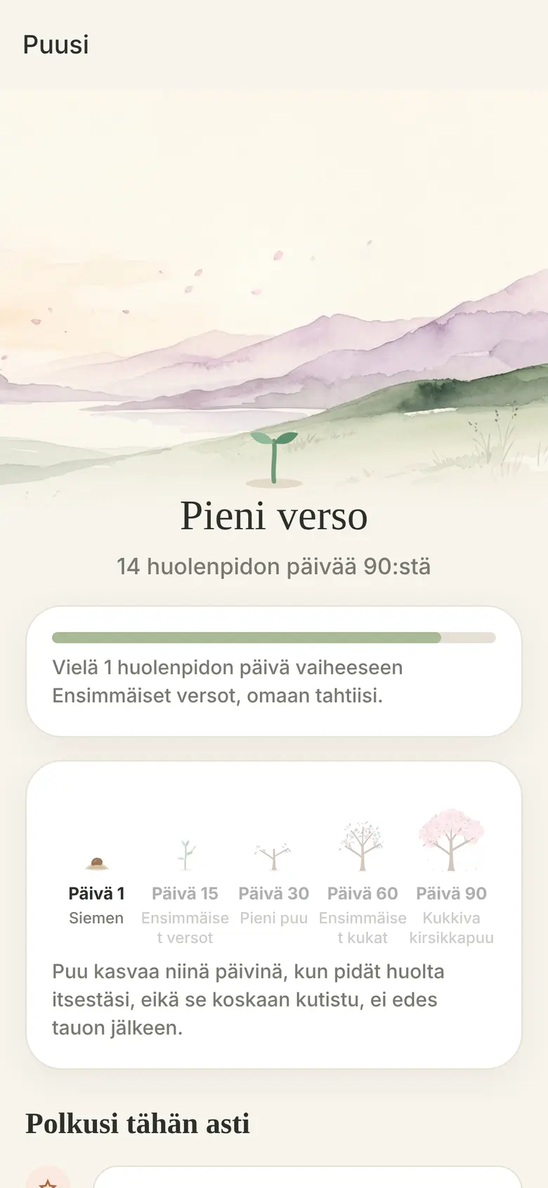 Puu, joka kasvaa kanssasi