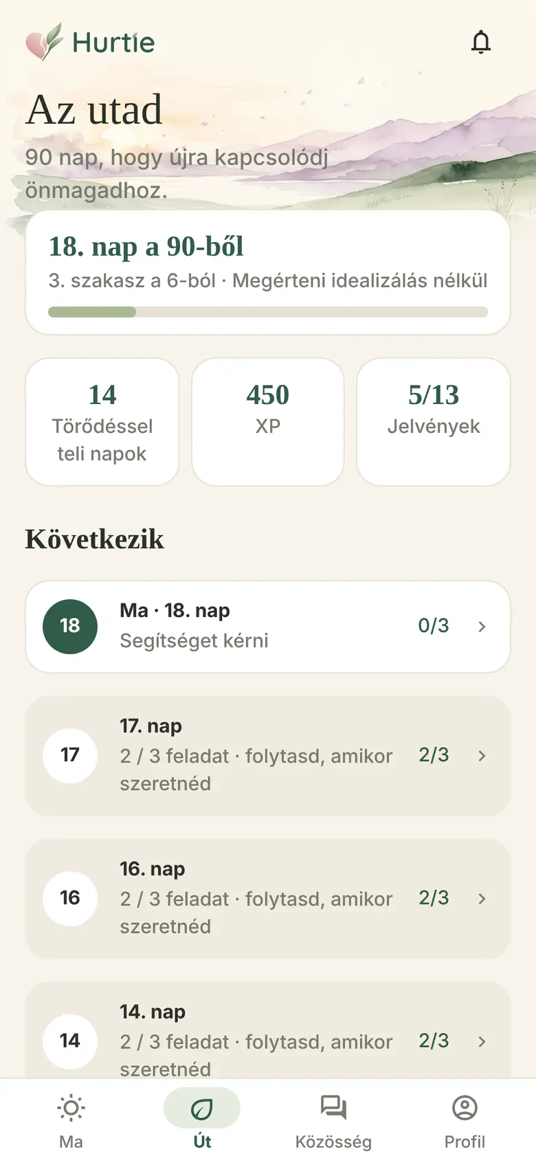 A haladásod