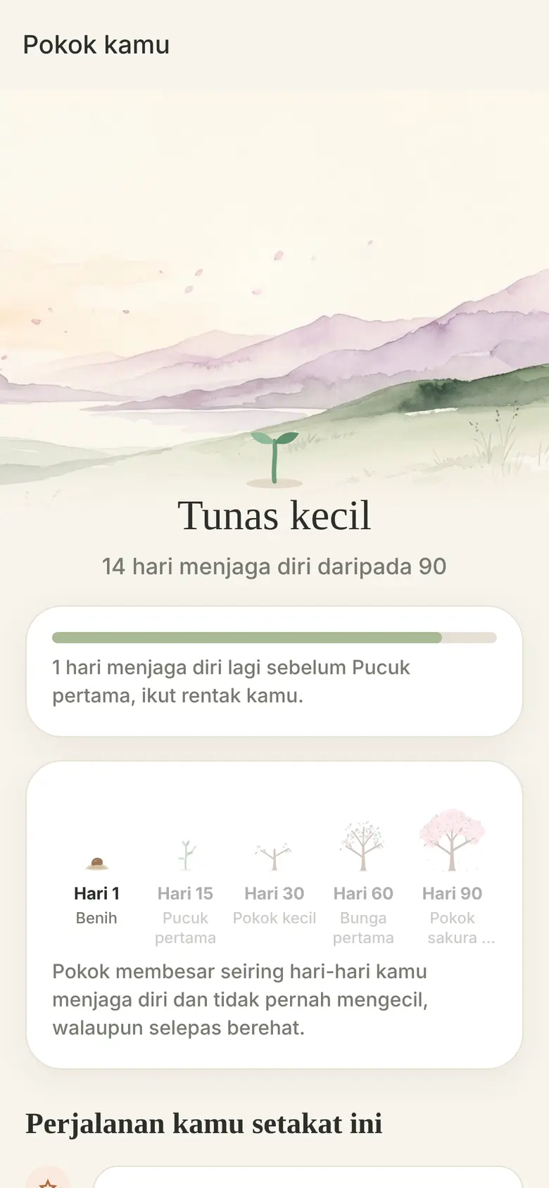 Pokok yang membesar bersama kamu