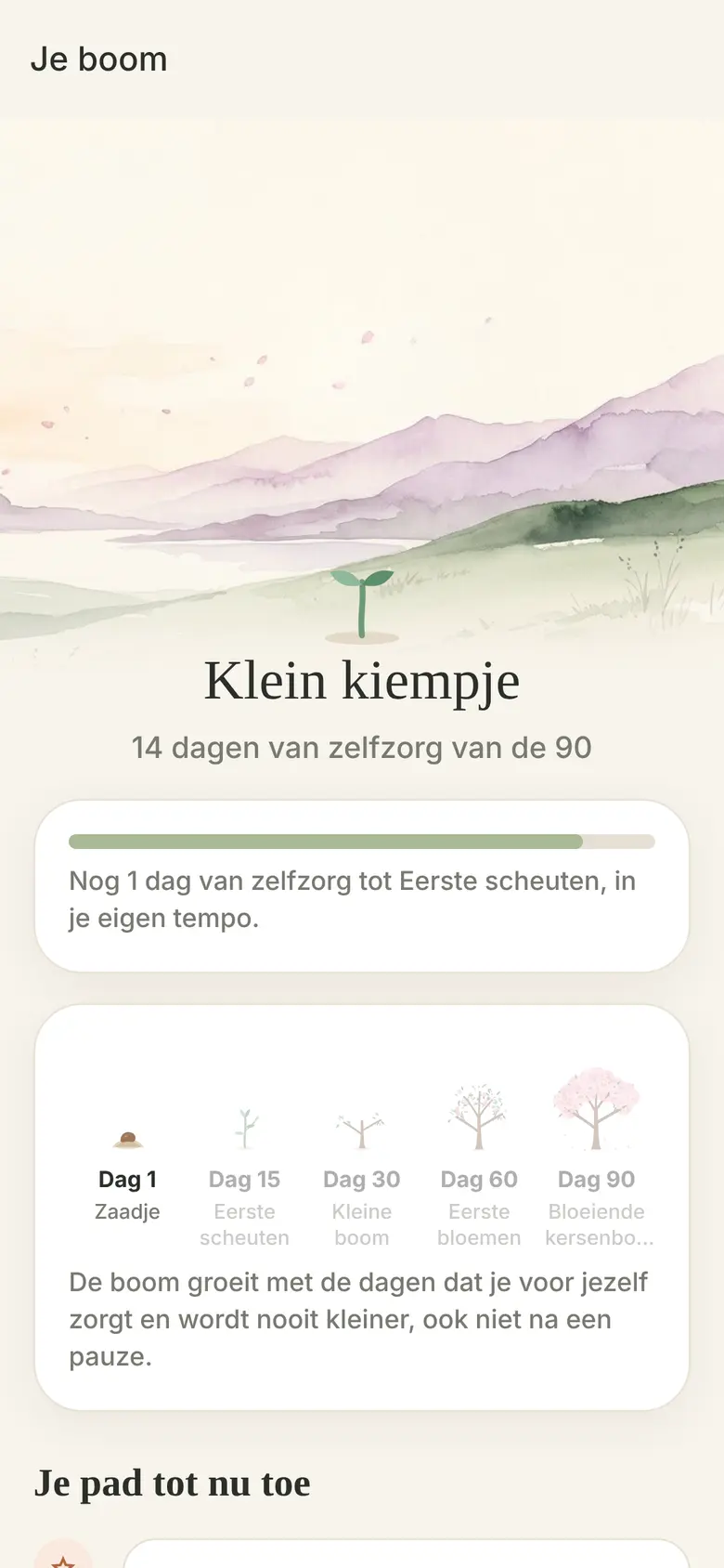 Een boom die met je meegroeit