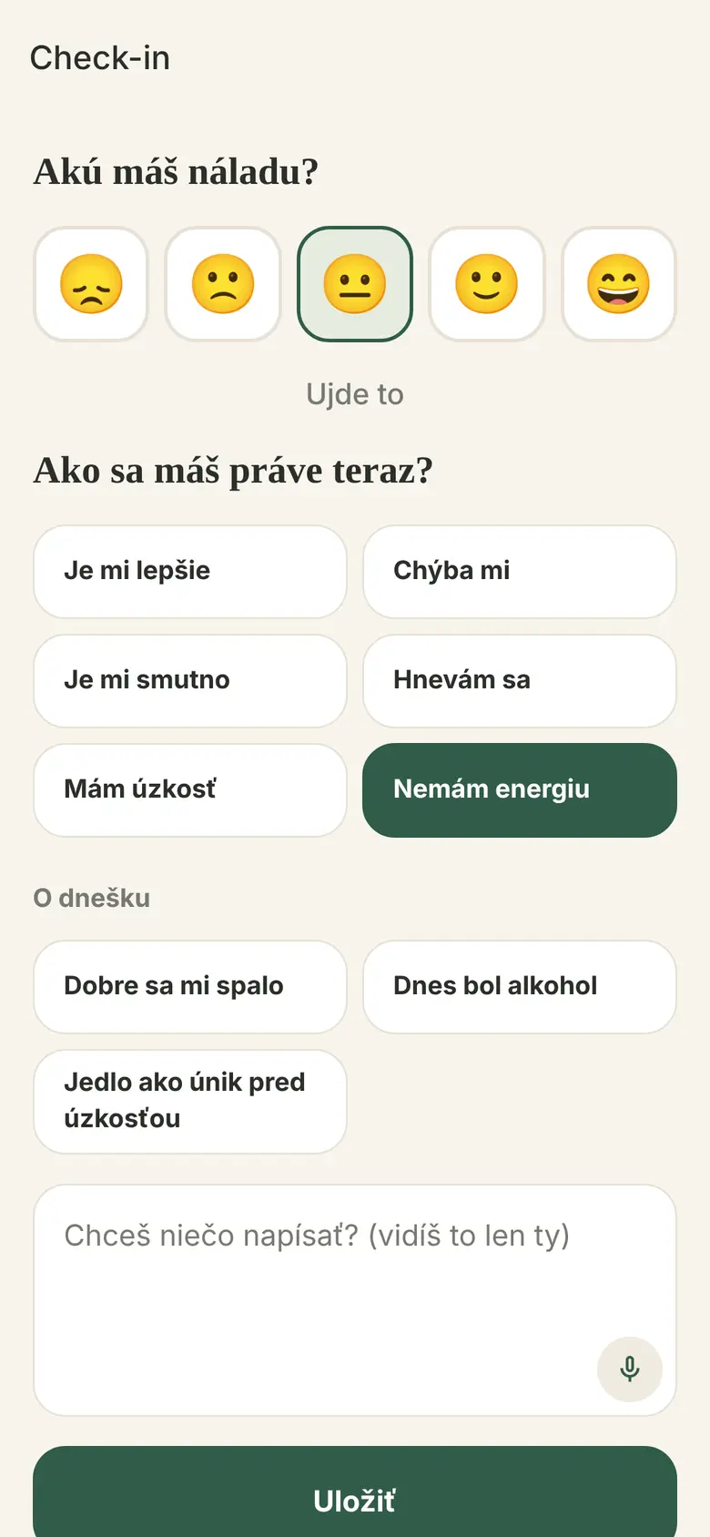 Emočný check-in