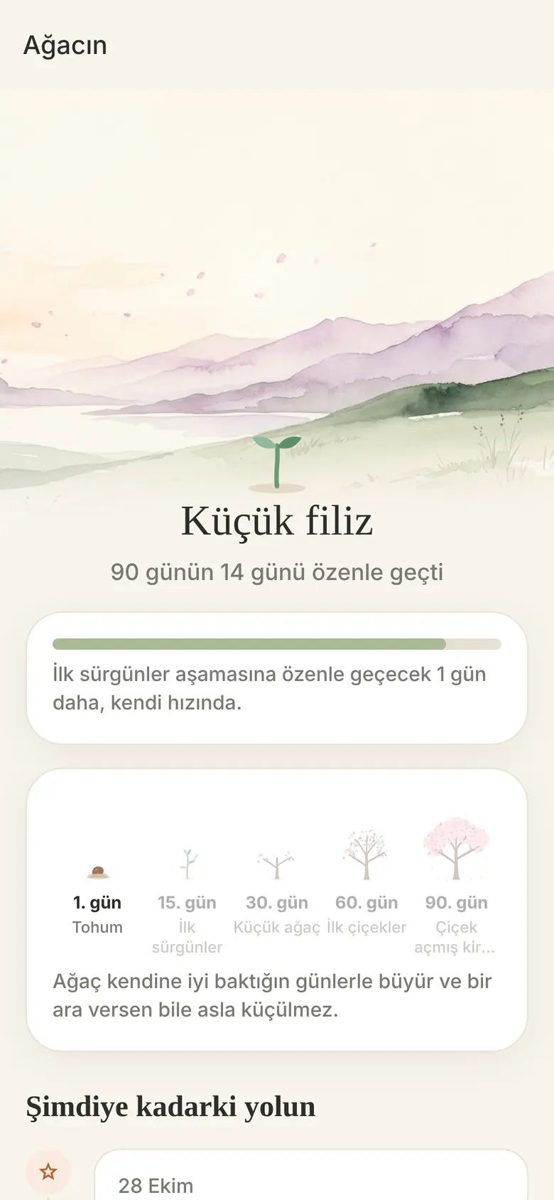 Seninle büyüyen bir ağaç