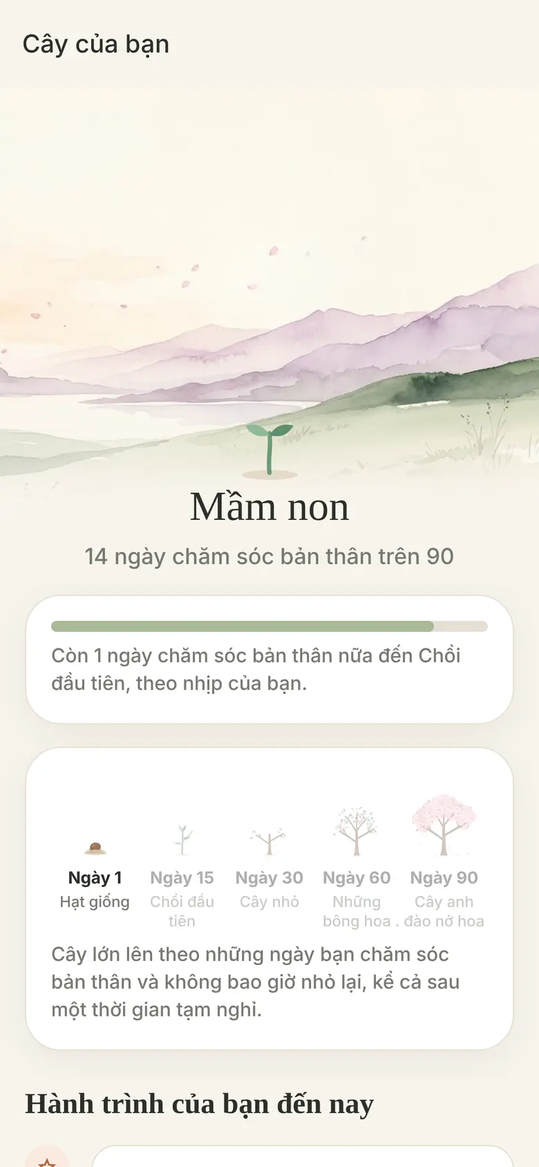 Một cái cây lớn lên cùng bạn